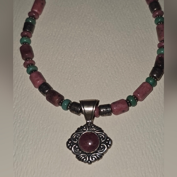 Carolyn Pollack Jewelry - Sterling Turquoise Rhodonite Necklace by Carolyn Pollack Southwestern